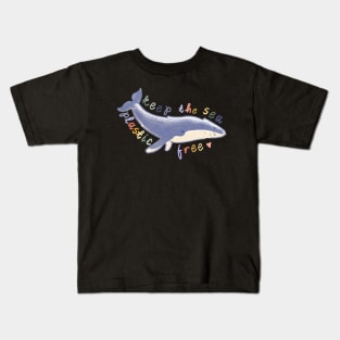 Keep the Sea Plastic Free Whale Kids T-Shirt